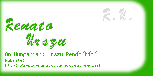 renato urszu business card